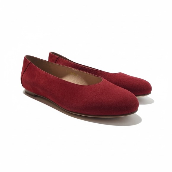 Eileen Fisher Una Ruby Suede Ballet Flats Almond Toe Slip On Shoes Size 8 - Picture 2 of 8